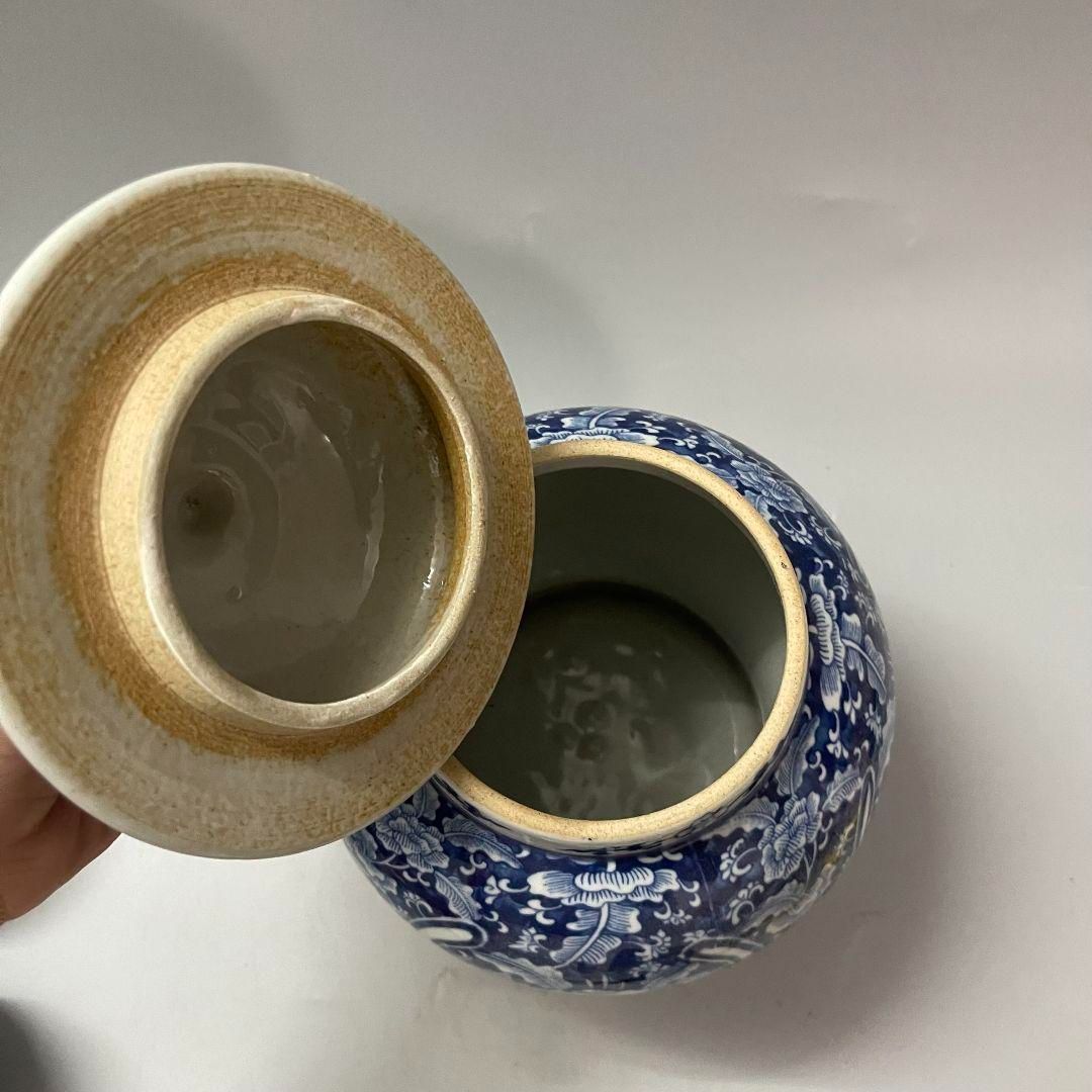清末期青花磁器将軍壺 景徳鎮 陶磁器 装飾品 現代工芸品 美術品 置物 清末期青花磁器将軍壺 景徳鎮 陶磁器 装飾品 現代工芸品 美術品