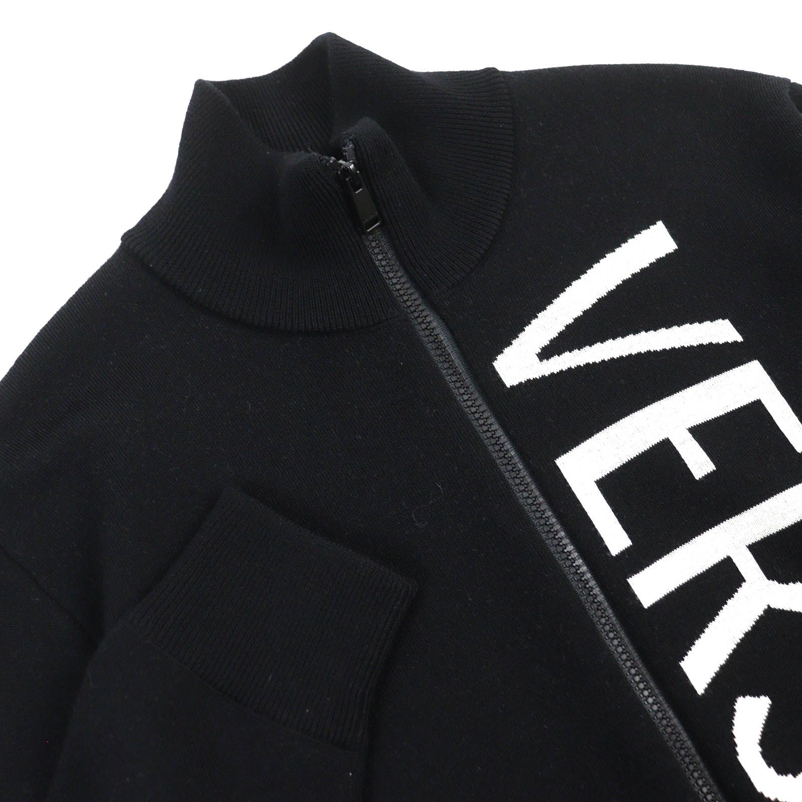 ヴェルサーチメドューサジップアップニットジャケットブラック48