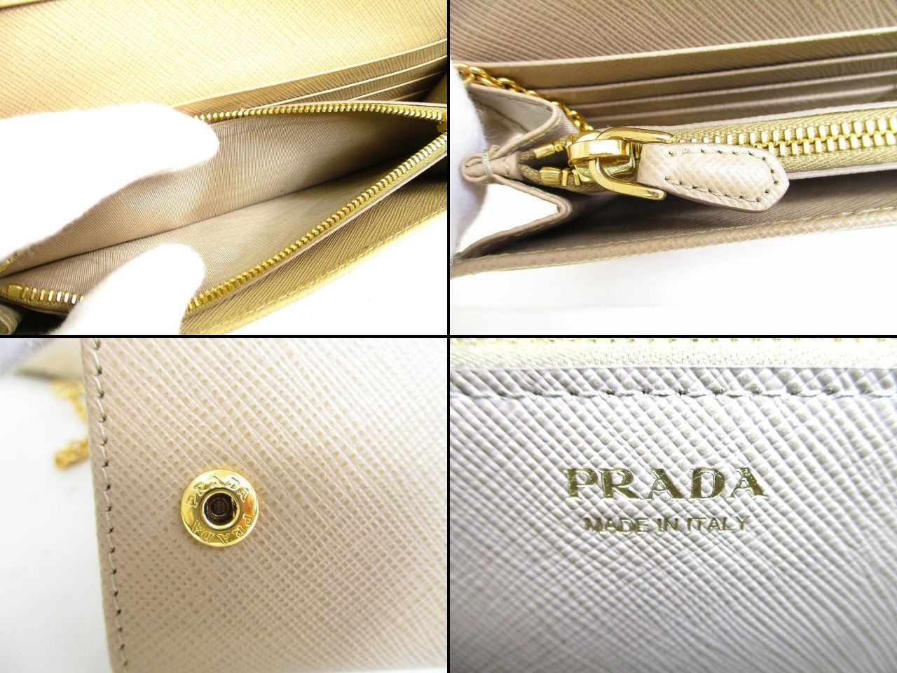 プラダ PRADA サフィアーノメタル レザー 2つ折り 長財布 ロング
