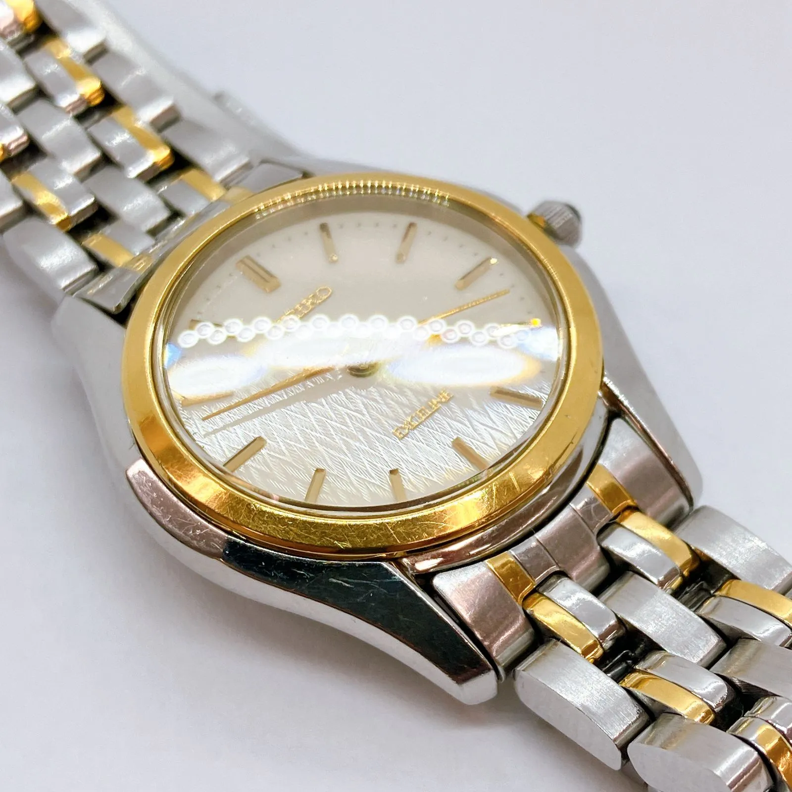 電池新品、美品、年差10秒】セイコー エクセリーヌ 4J41-0100 つぶやき