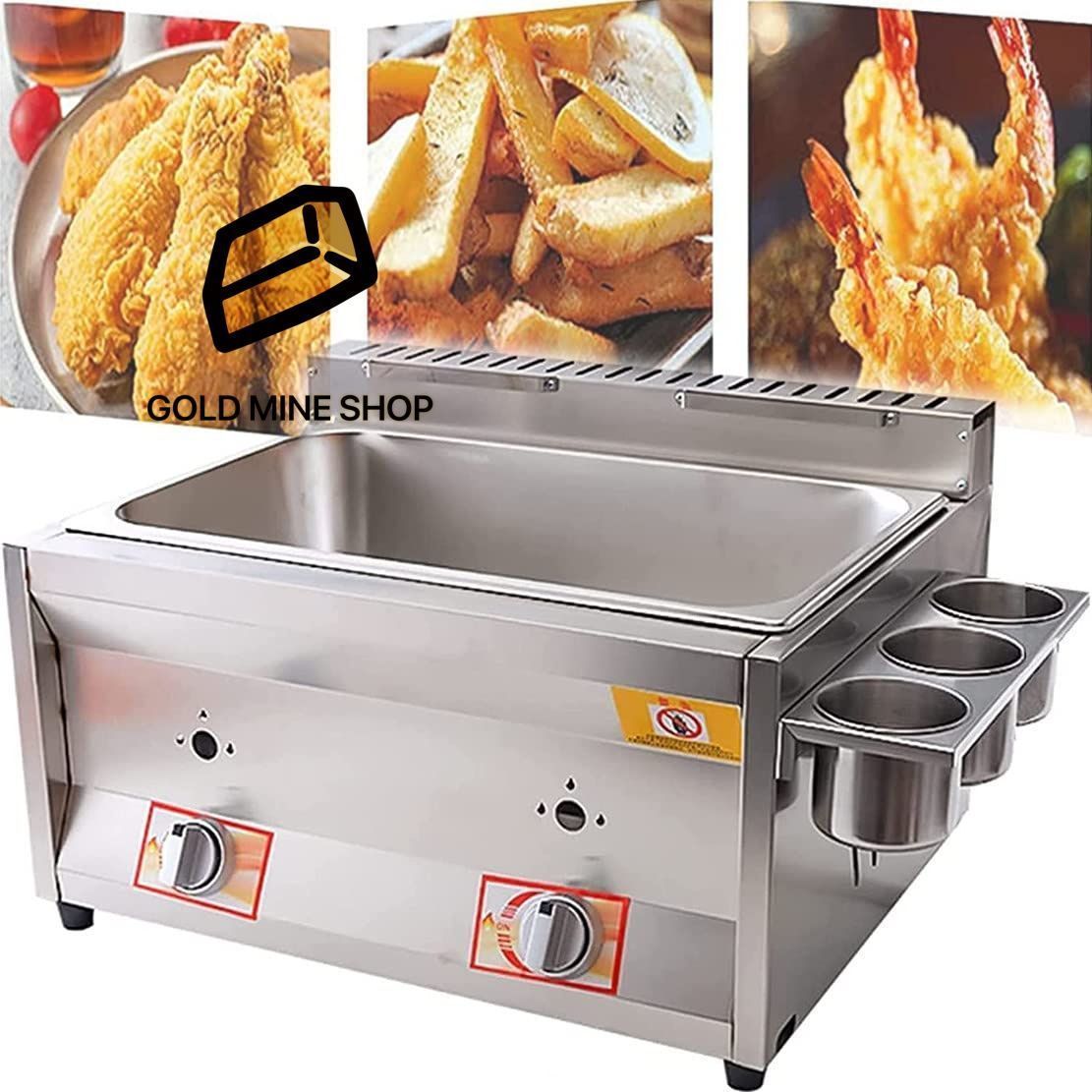 業務用フライヤー カウンタートップガス|LPGフライヤー フライバスケット付き フライドポテト チキンウィング ドーナツに最適