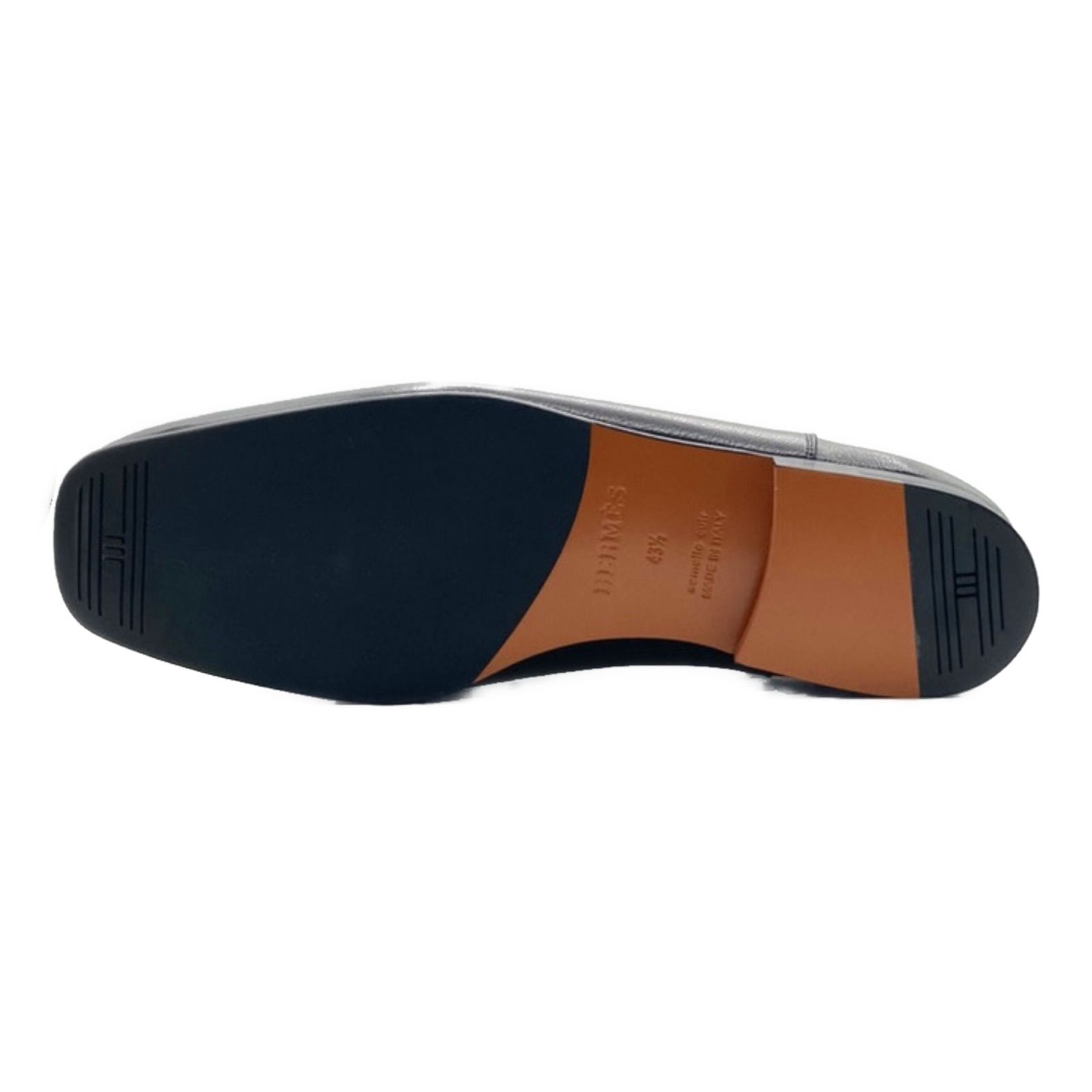 エルメス(HERMES) モカシン ジョヴァンニ H金具 シューズ 黒