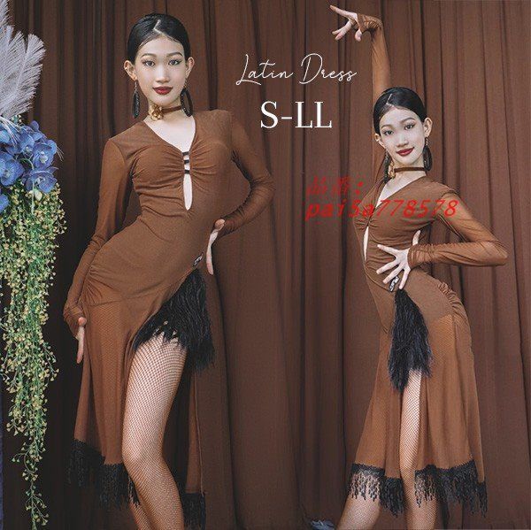 ラテン 衣装 ラテンドレス 社交ダンス衣装 ダンスウエア 豪華なドレス チャチャ pai5a778578