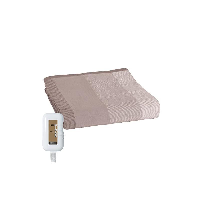 広電 KODEN 電気毛布 掛け 敷き 綿素材 コットン 188×130cm ベージュ 洗える スライド温度調節 ダニ退治 CWG551H-C 0