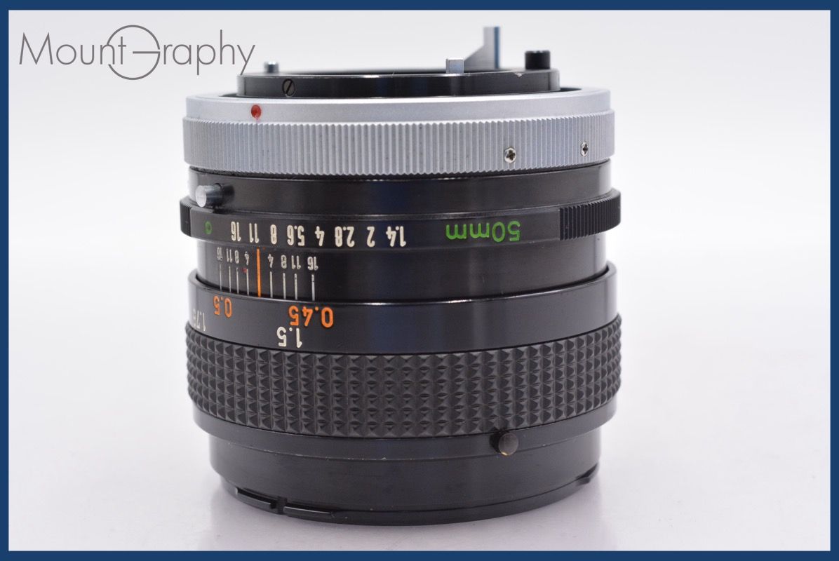 ★美品★キャノン CANON NEW FD 50mm F1.4 ★前後キャップ★ ☆極上美品☆ キヤノン Canon NEW FD 50mm F1.4 前キャップ