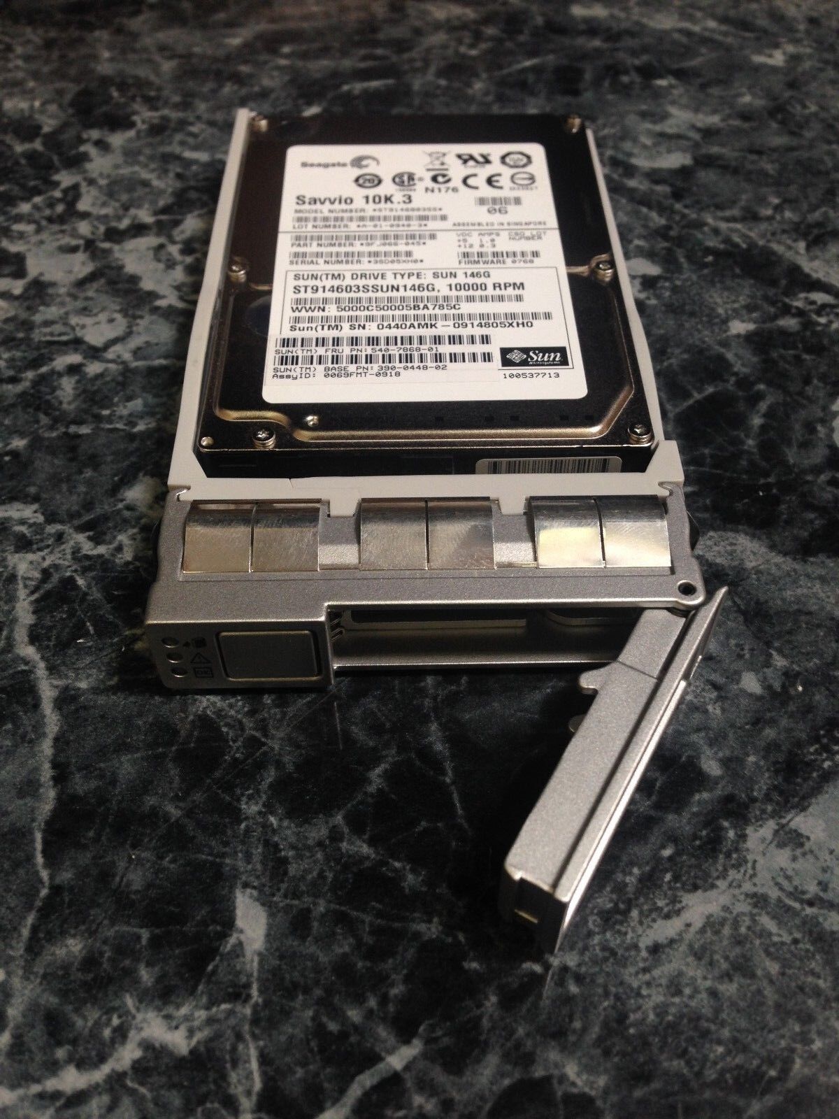 Sun/Seagate Savvio 10K.3 SAS ST9146803SS 540-7868-01 390-0448-02 Sun/Seagate Savvio 10K.3 SAS ST9146803SS 540-7868-01 390-0448-02