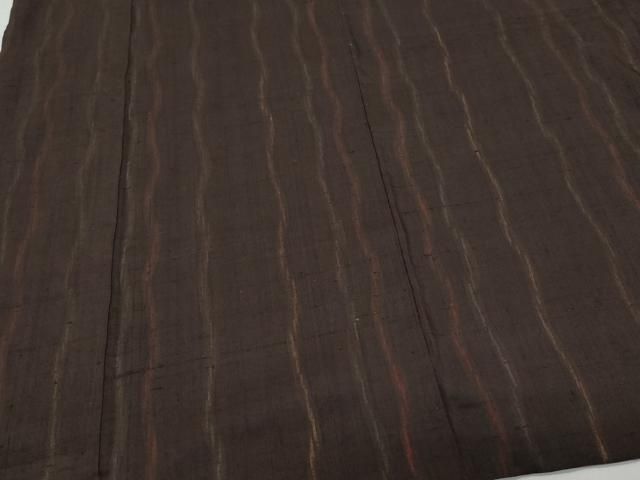 平和屋着物○生紬 変わり縞 正絹 逸品 CAAV6784vf