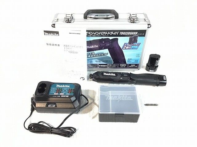 makita マキタ 7.2V 充電式ペンインパクトドライバー TD022DSHXB 黒 ブラック バッテリ2個 1.5Ah 充電器 ケース付 HRDEVELOPMENT_JP