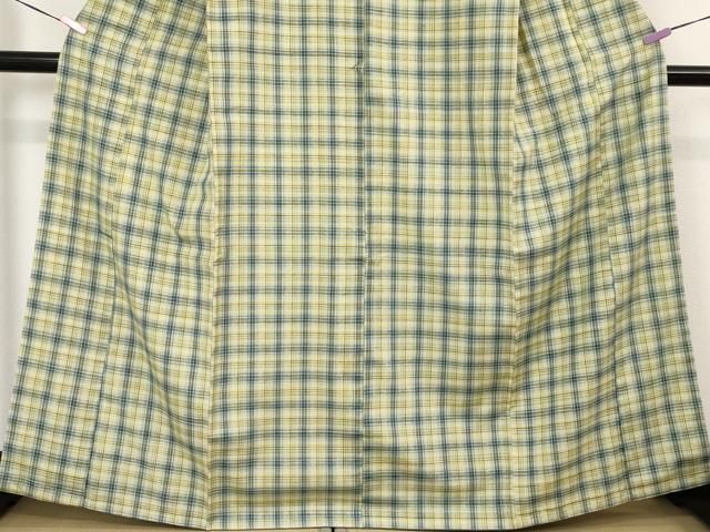 平和屋本店■希少　人間国宝　志村ふくみ　紬　格子　帯締め・飾り紐(共箱)付き　逸品　DZAA4540kh5 平和屋本店□希少 人間国宝 志村ふくみ 紬 格子 帯締め・飾り紐(共箱