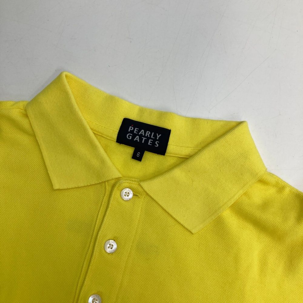PEARLY GATES ポロシャツ イエロー ゴルフ サイズ6 サイズ：6 PEARLY