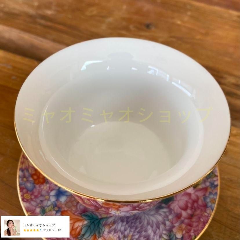 中国茶器 景徳鎮 九龍馬蹄三才蓋碗 茶杯 新品未使用 中国茶器 景徳鎮 琺瑯彩万花馬蹄三才蓋碗 茶杯 煎茶器 新品未