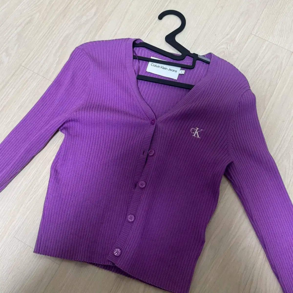 今日割引 カルバン クライン クロップド カーディガン