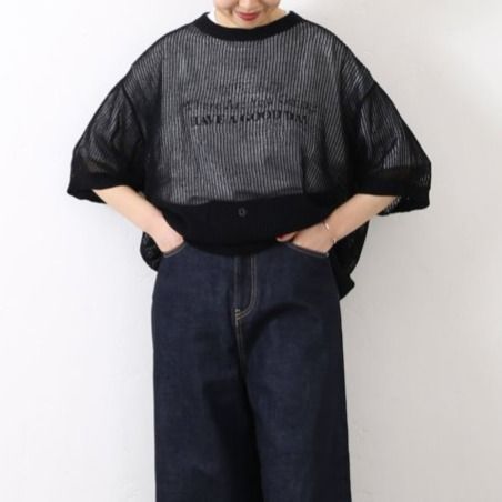 【美品】journal standard luxe メッシュクルーネックTシャツ journal standard luxe メッシュ クルーネックTシャツ
