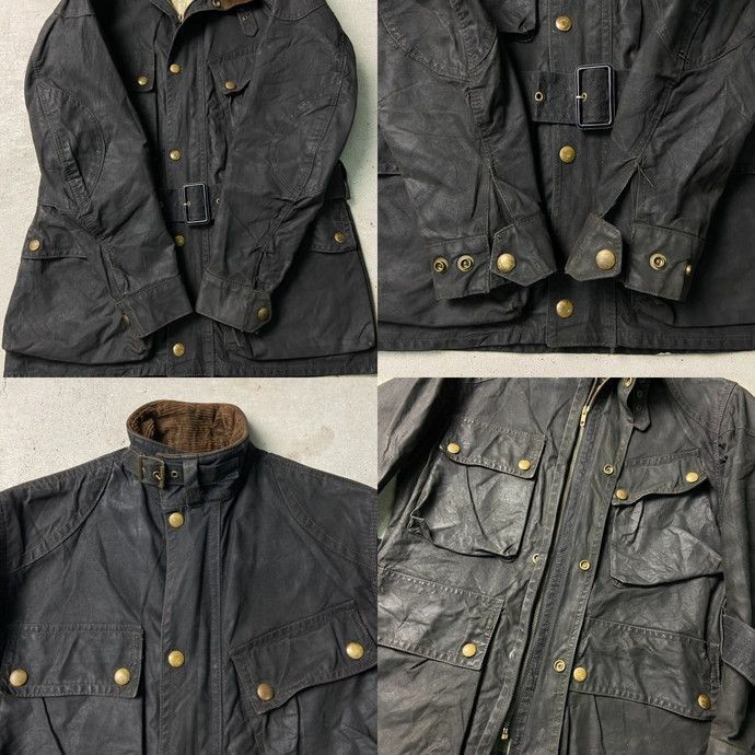 70年代 英国製 Belstaff TRIALMASTER Professional ベルスタッフ トライアルマスタープロフェッショナル  オイルドジャケット メンズXS相当 レディースS相当