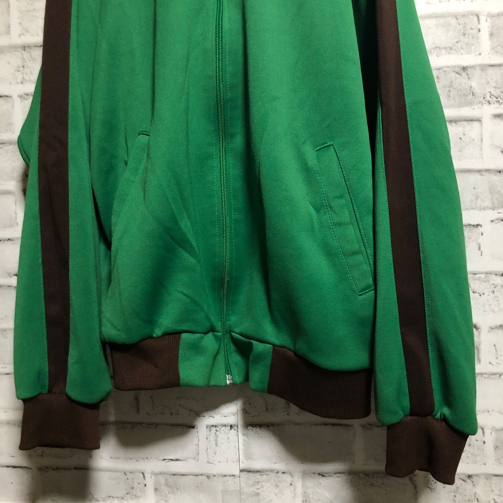 希少カラーブラウン緑⭐️80s PUMA トラックジャケット/ジャージ 刺繍 