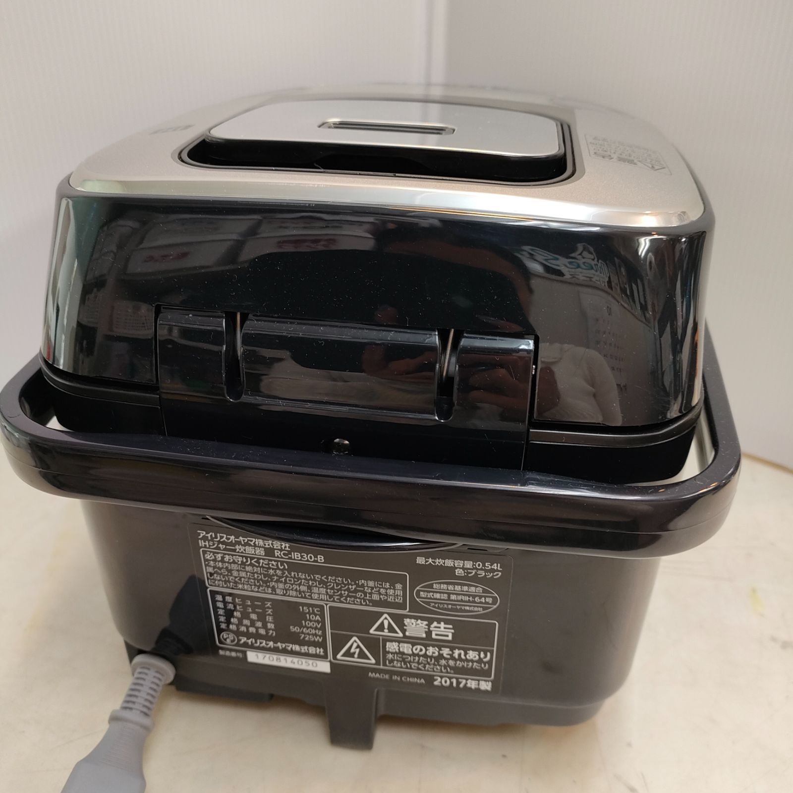 ◇IRISOHYAMA 炊飯器 3合 2017年製 RC-IB30-B - メルカリ