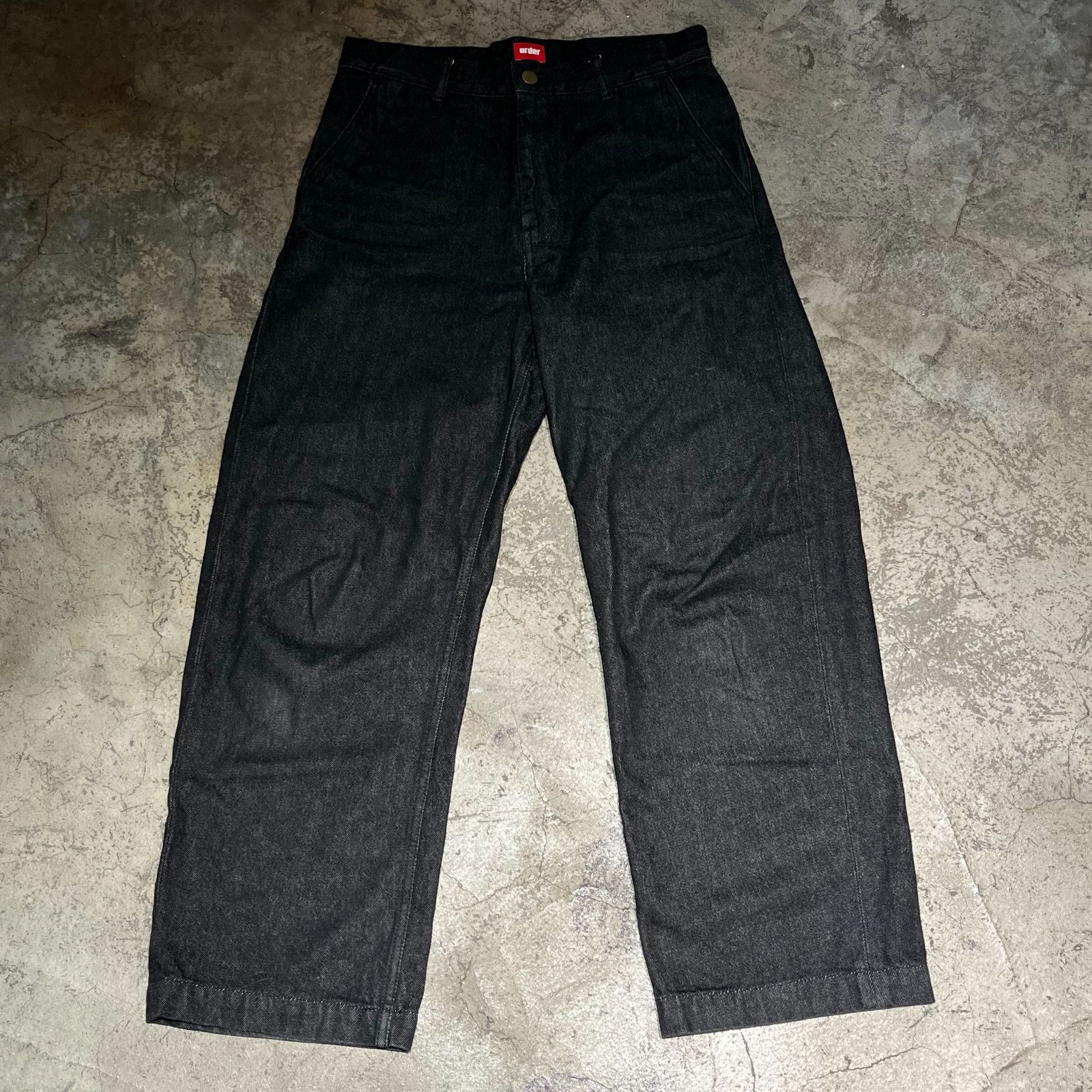 ORDER オーダー Loose Denim Pants One Wash デニムパンツ ブラック 
