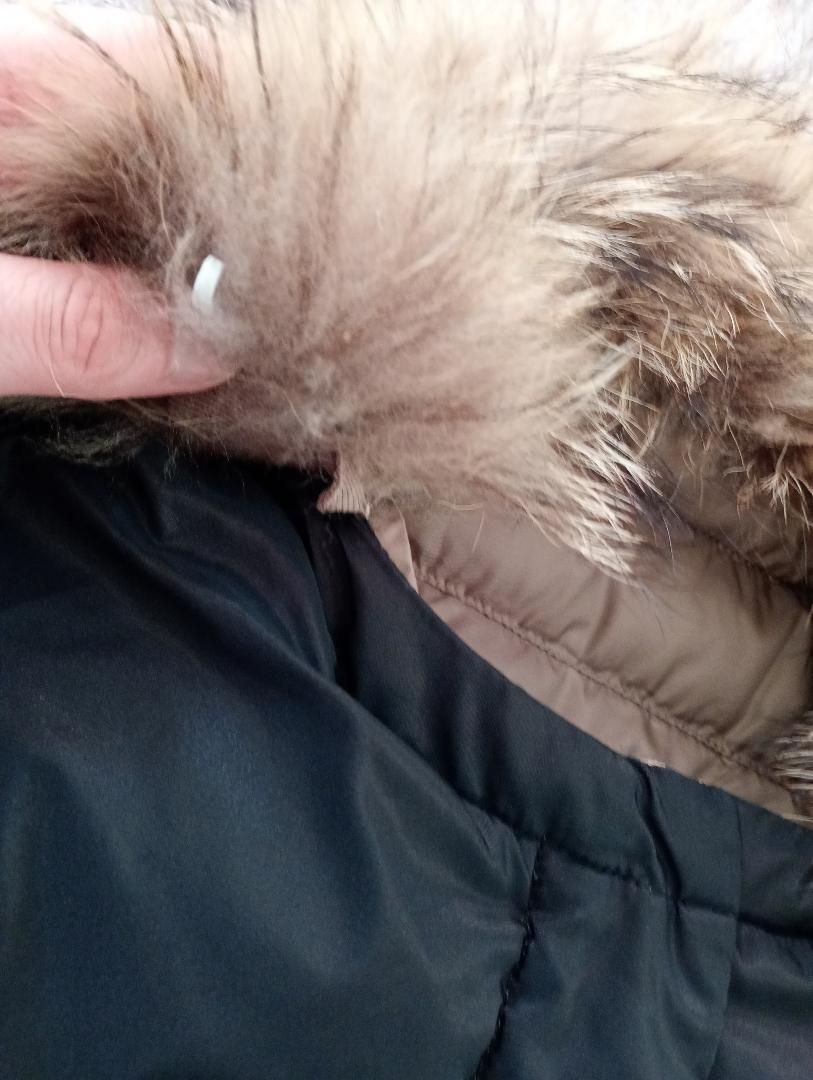 リバーシブル フォックスファー付きダウンコート