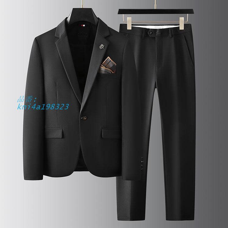 メンズファッション カジュアルスーツ メンズ テーラードジャケット スラックス セットアップ シワ防止 オフィスカジュアル イージーケア ビジネススーツ kni4a198323