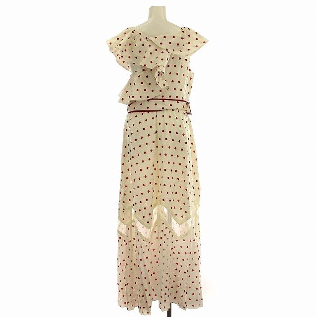 ❤️人気新作 新品♡ SelfPortrait 白ドットロングワンピース♡　856 SelfPortrait 白ドットロングワンピース
