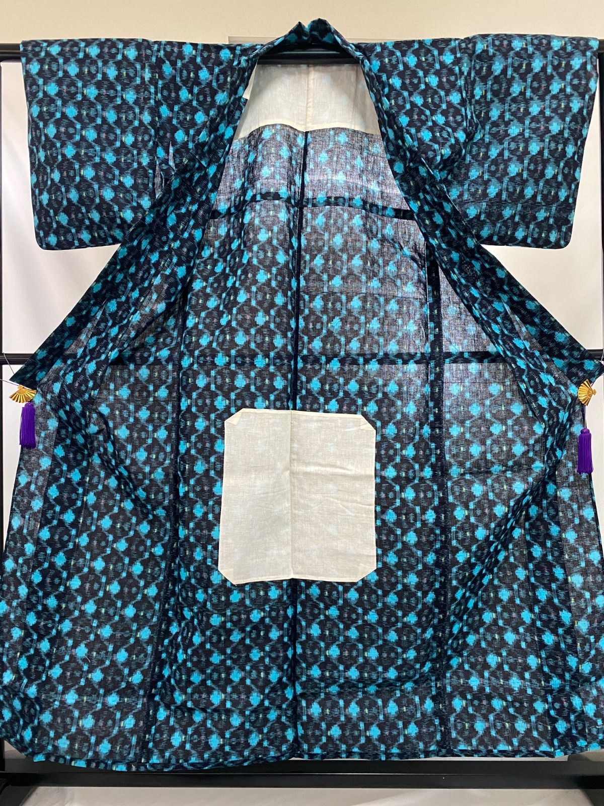 着物】久留米絣 木綿藍染 単衣 綿 着物 和装 OME297 - メルカリ
