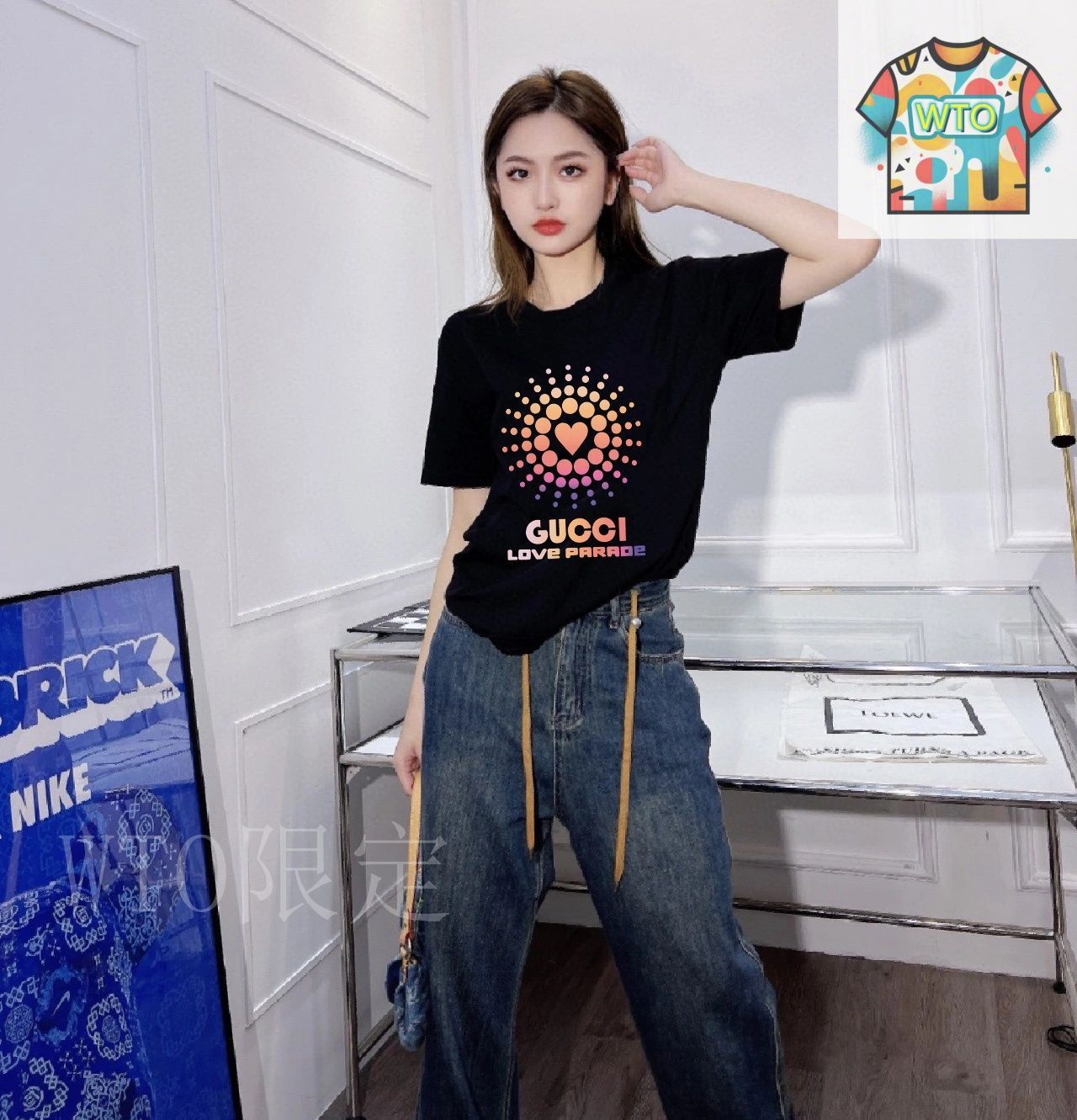 GUCCI  グッチ直営店購入キッズ希少デザイン半袖シャツ入手困難　即完売モデル GUCCI(グッチ) 半袖Tシャツ615044 615044 ホワイト サイズ XS