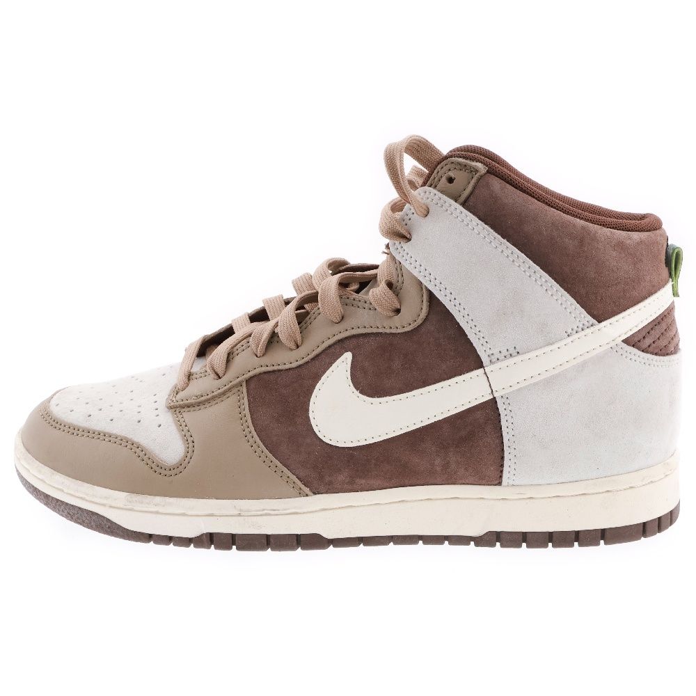 NIKE (ナイキ) DUNK HIGH PRM LIGHT CHOCOLATE ダンク プレミアム ライトチョコレート ハイカットスニーカー ブラウン/ホワイト US10/28cm DH5348-100