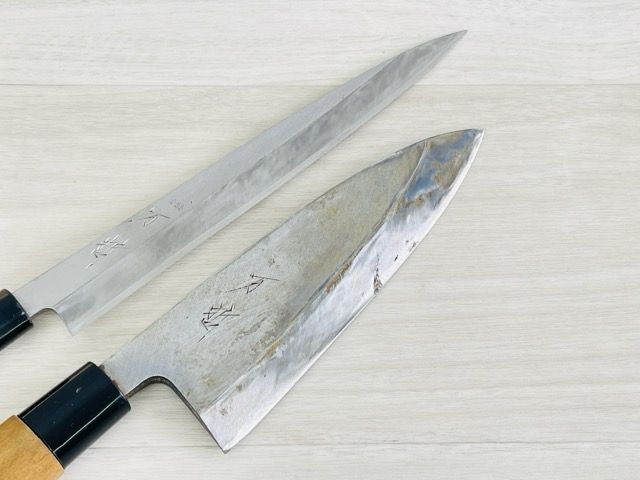 包丁 登録 万哲 お料理包丁 2本セット 出刃包丁 刺身包丁 刃渡り 18cm 21.5cm 調理器具 514017