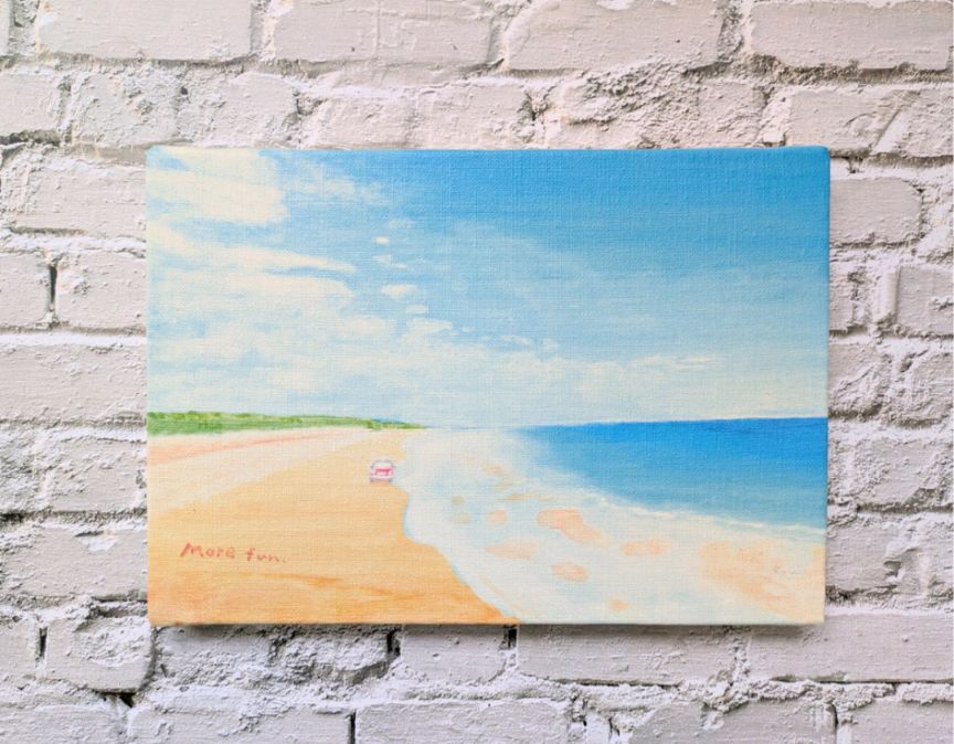 キャンバスプリント★Society6で購入★絵画「海辺に続く窓辺」だまし絵 Amazon.co.jp: Katsushika Hokusai The Great Wave off Kanagawa