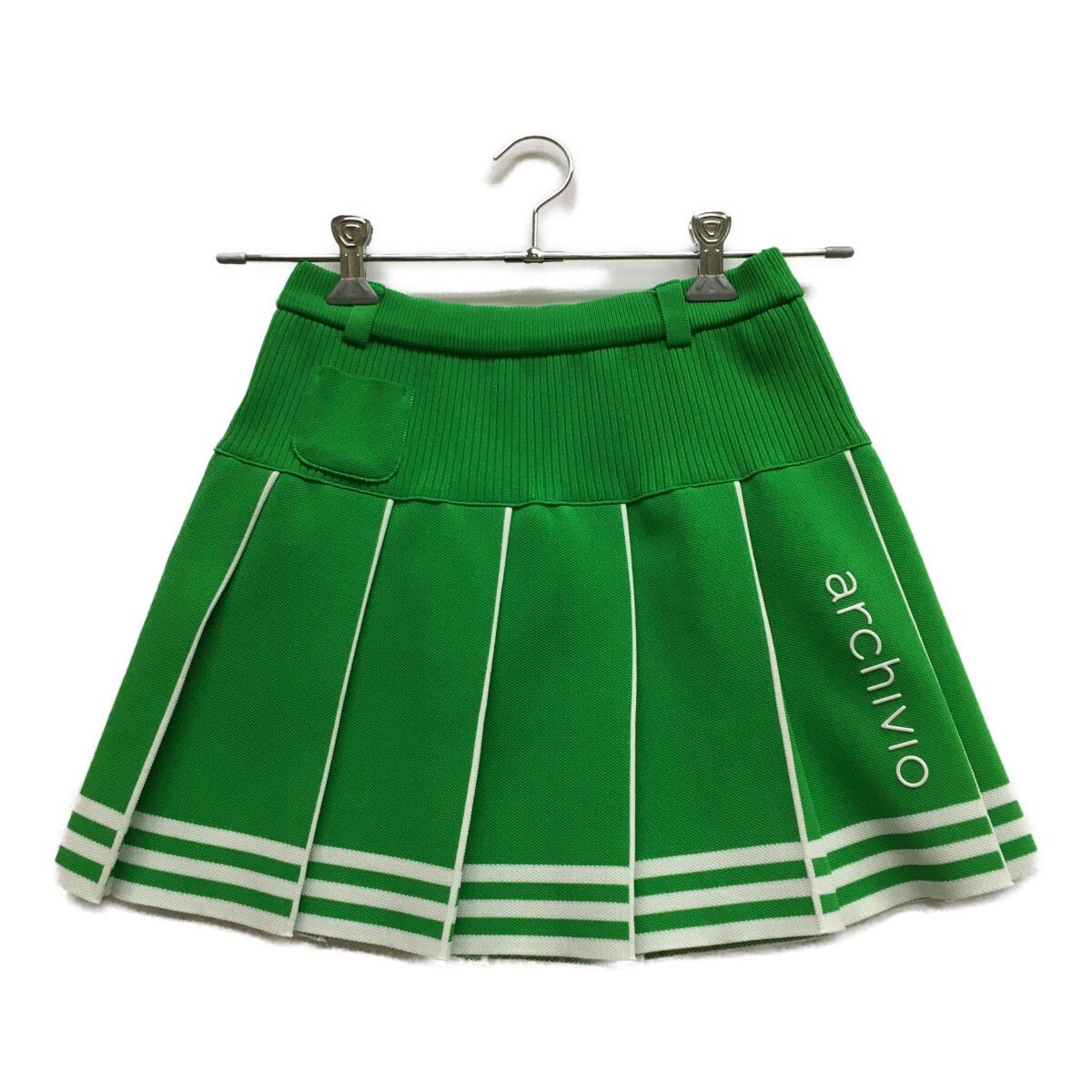 archivio - coco 中古 アルチビオ archivio レディース スカート 36(S) 緑 グリーン ニット プリーツ 中古 レディース アルチビオ archivio スカート 36(S) 緑
