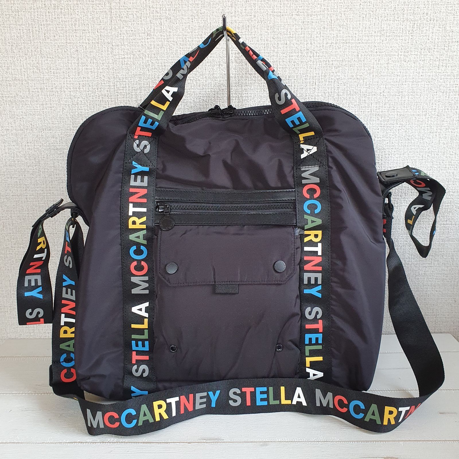 贅沢 【新品・未使用】STELLA MCCARTNEY ロゴマザーズバッグ 黒 | www