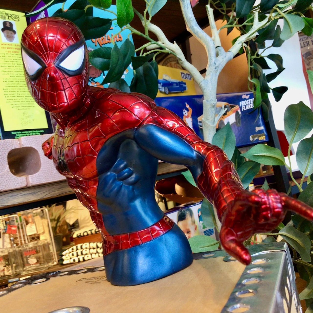 新品 スパイダーマン 貯金箱 マーベル アメリカン雑貨