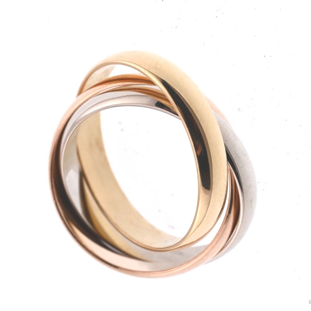 カルティエ CARTIER トリニティ 3連リング サイズ51/JP11 スリーカラ