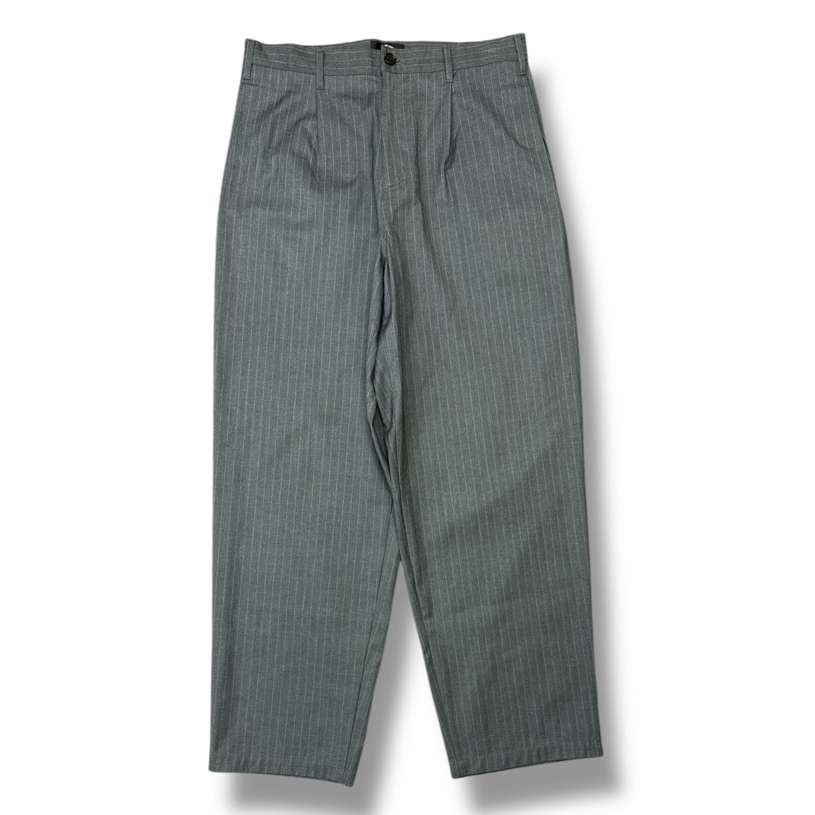 STUSSY 22SS ストライプスラックス 参考上代24090円 STUSSY Striped Volume Pleated Trouser