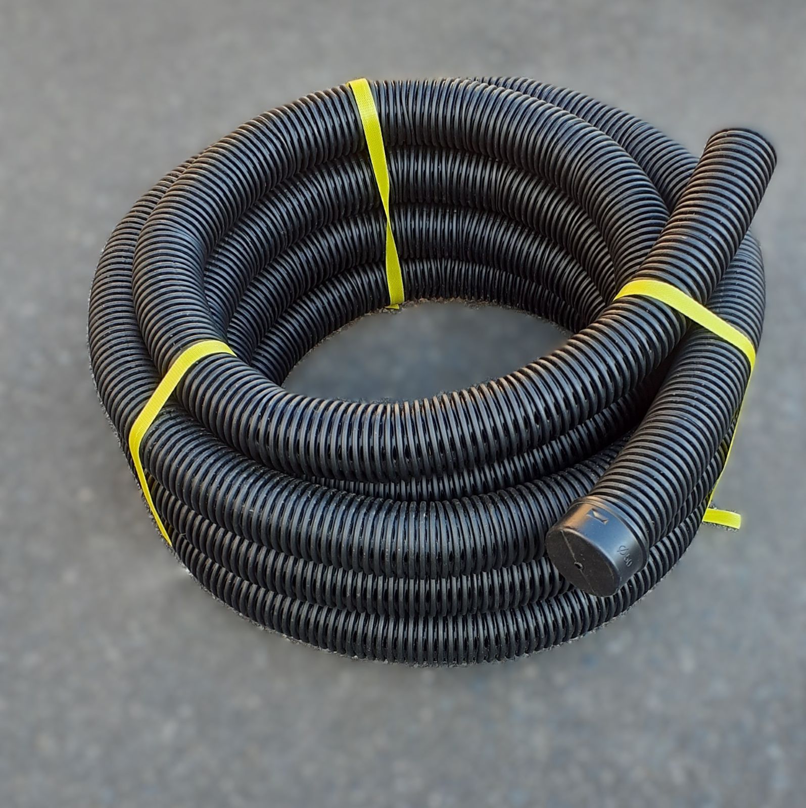 日本製】暗渠パイプΦ50×10m【暗渠パイプ1巻＋キャップ1ケ付き