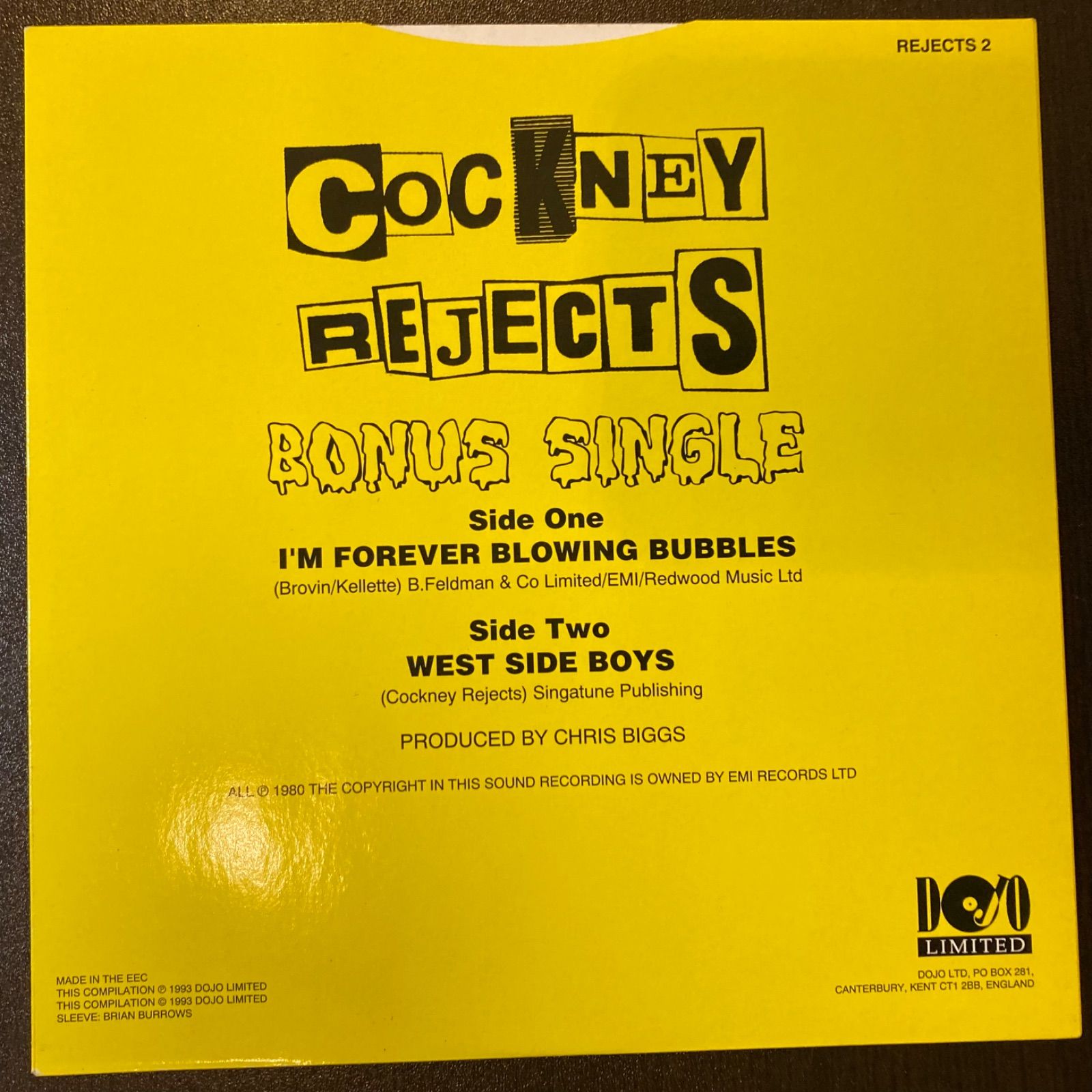COCKNEY REJECTS コックニー・リジェクツ『Greatest Hits Vol.1』(USED 