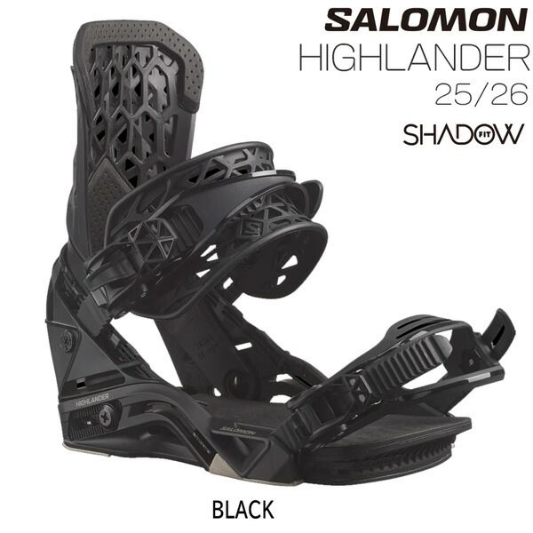 25-26 サロモン ハイランダー SALOMON スノーボード ビンディング バインディング 25-26-BD-SLM ブラック S M L