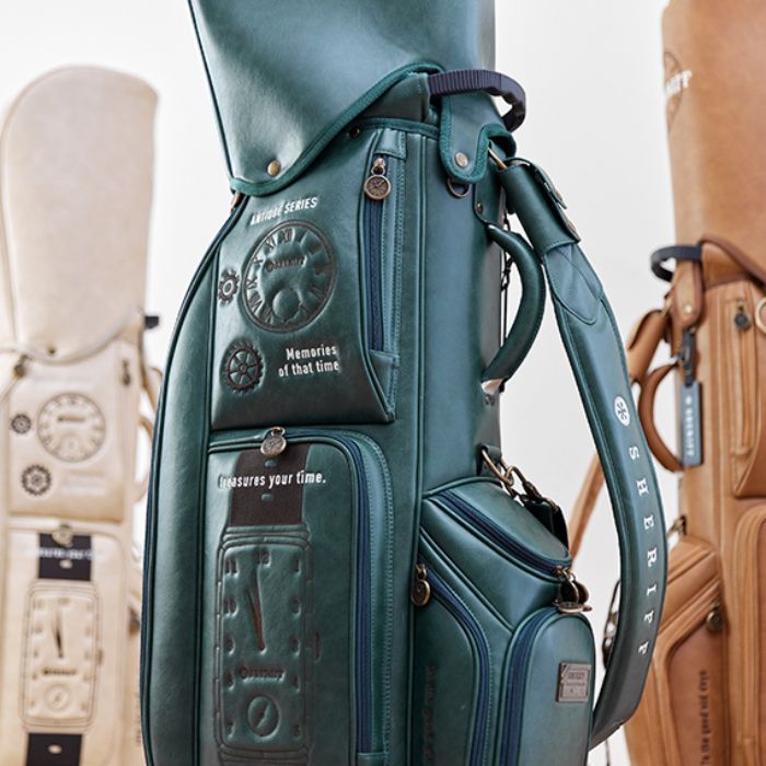  シェリフ キャディバッグ アンティークシリーズ グリーン メンズ 9.5インチ 2025セカンドモデル ゴルフバッグ キャディバッグ ゴルフ