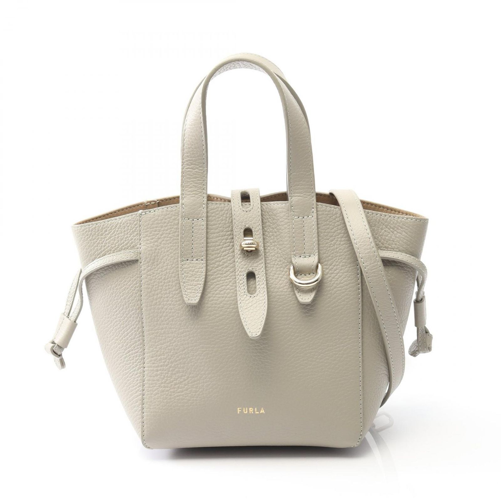 フルラ Furla 小売業者 ハンドバッグ NET MINI グレー レザー フルラ Furla 小売業者 ハンドバッグ NET MINI グレー レザー