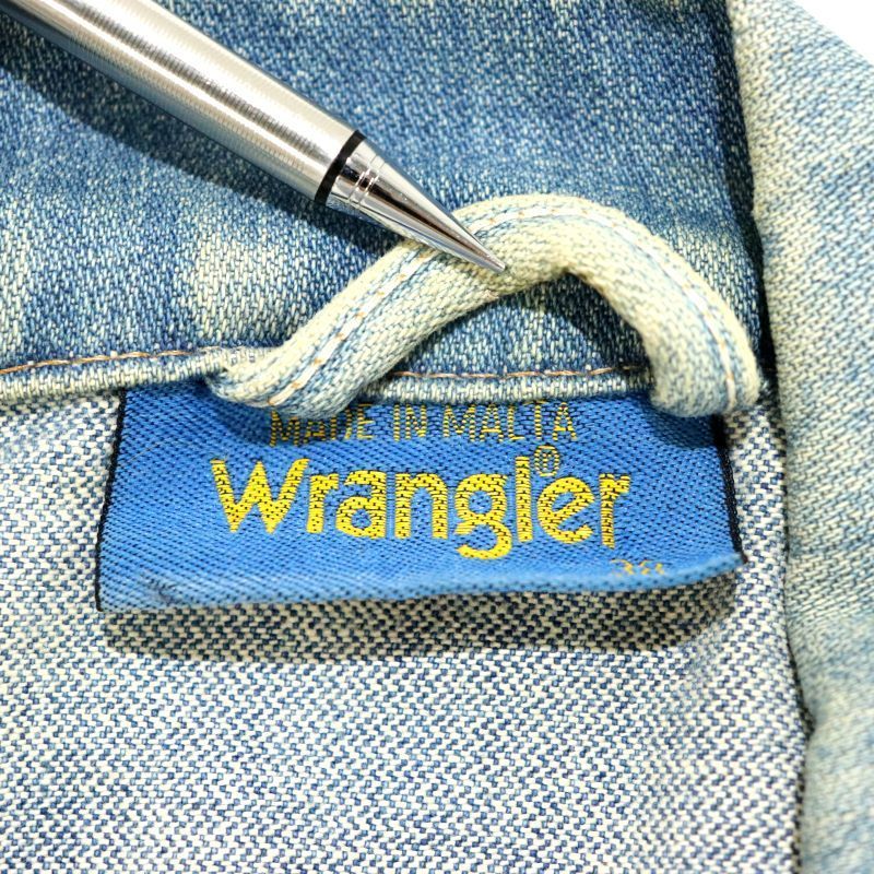 70-80's VintageWrangler デニムジャケット マルタ製 70s vintage Wrangler 無地 マルタ製 デニムジャケット メンズ Mサイズ