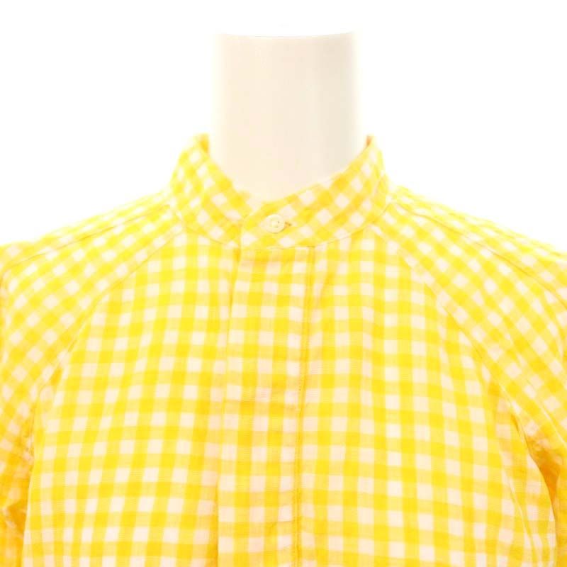 ラルフローレン　リネン　シャツ　ギンガムチェック　XS 黄色 ラルフローレン リネン シャツ ギンガムチェック XS 黄色 POLO RALPH