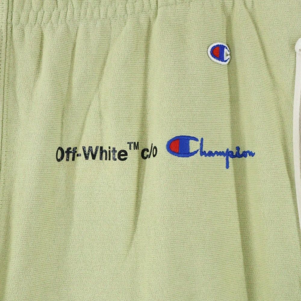 OFF-WHITE オフホワイト 18SS ×Champion Sweatpants チャンピオン 刺繍スウェットパンツ グリーン OMCH002S18875049 WWW_WOWDIGSITE_COM