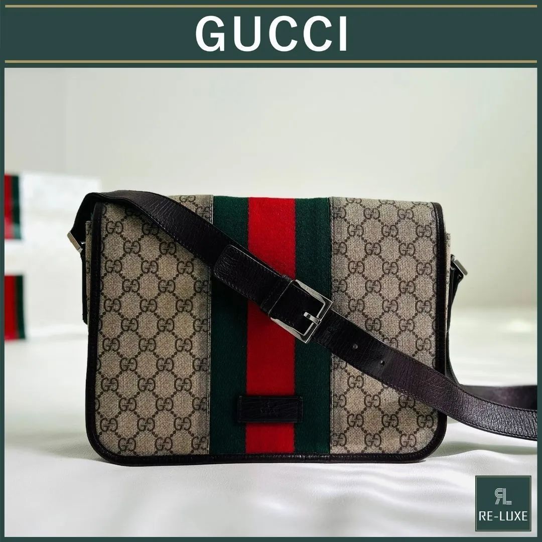 GUCCI GGスプリーム シェリーライン メッセンジャーバッグ A4可 ショルダーバッグ グッチ 130692