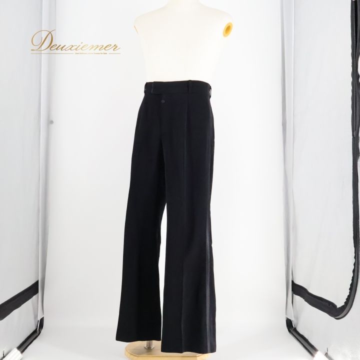 【美品 社交ダンス衣装】ブラック gentil スラックス パンツ ズボン 黒 美品 社交ダンス衣装】ブラック gentil スラックス パンツ