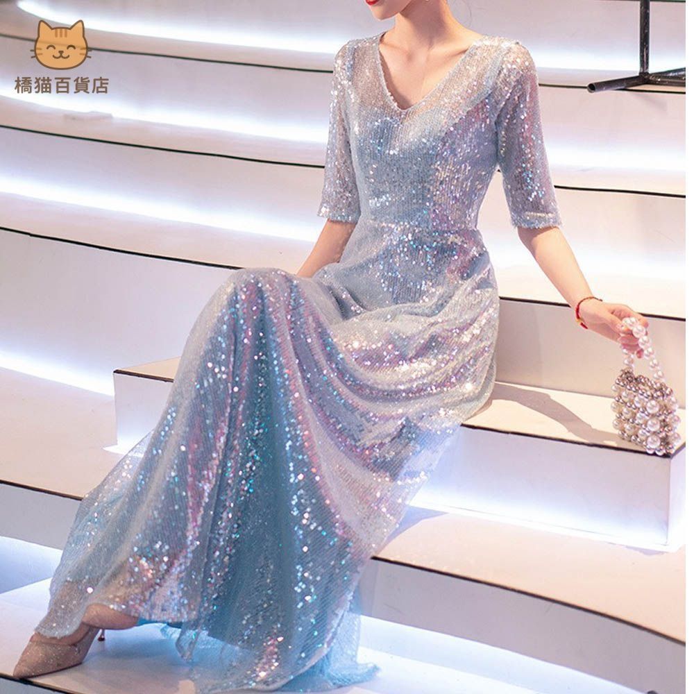 カラードレス 演奏会ドレス ウェディング 水色 カラードレス ロングドレス 水色 ウェディングドレス 演奏会ドレス