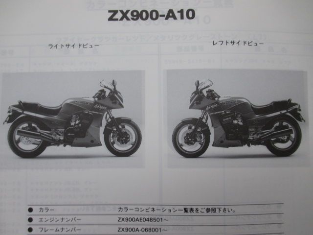 Kawasaki GPZ900R マスターブック Yahoo!オークション - GPZ900R Ninja マスターブック 送料無料 X2C044L