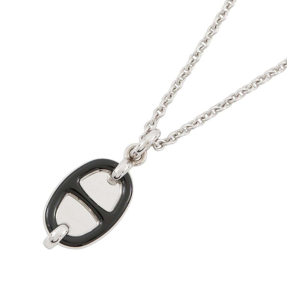 エルメス ネックレス ペンダント ミニ マイヨン PM HERMES アクセサリー 黒