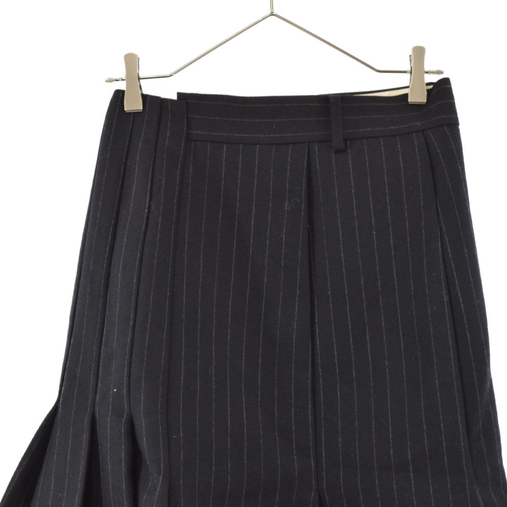 サカイ 22AW 22-06331 ﾈｲﾋﾞｰ ｳｰﾙ CHALK STRIPE SKIRT/ﾁｮｰｸｽﾗｲﾌﾟ