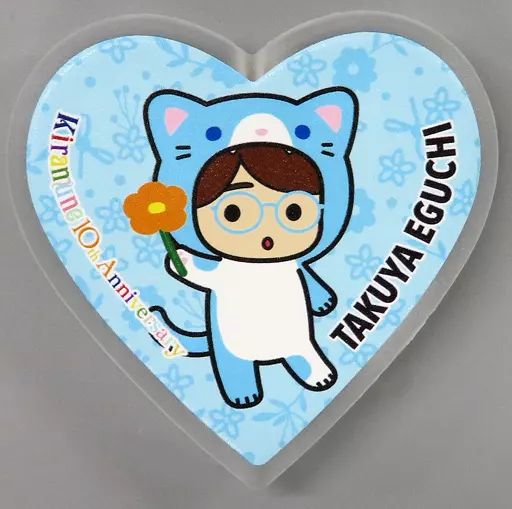 江口拓也 推しタオル Trignal Tシャツ 缶バッジ パペット フィギュア 中古】バッジ・ピンズ 江口拓也(Trignal) ハート型バッジ 「Kiramune博