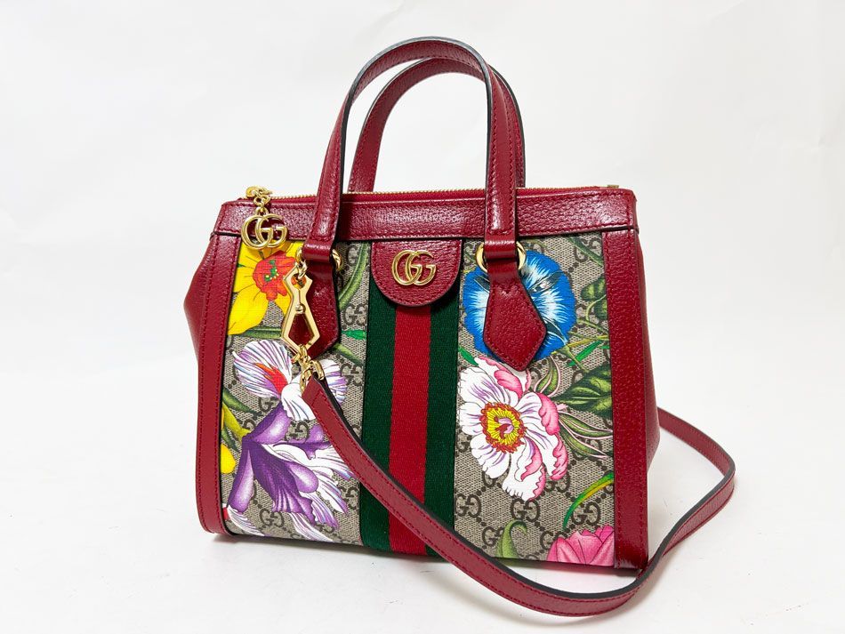 GUCCI グッチ 2WAYバッグ ハンドバッグ ショルダーバッグ フローラ レッド 547551
